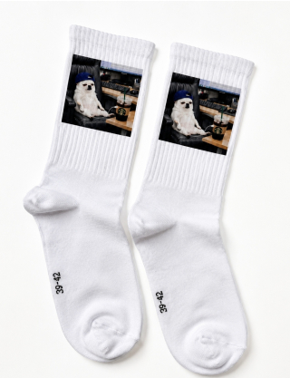 Картинка Білі шкарпетки з мемом