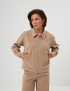 Картинка Вельветова куртка-бомбер на блискавці світло-коричнева