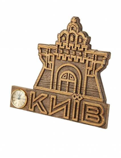 Картинка Настільний дерев'яний годинник Золоті ворота