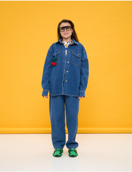 Картинка Джинсова сорочка oversize синя