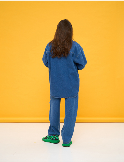 Картинка Джинсова сорочка oversize синя