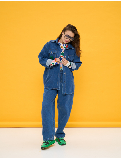 Картинка Джинсова сорочка oversize синя