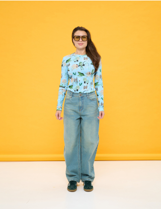 Картинка Джинси wide leg сірі