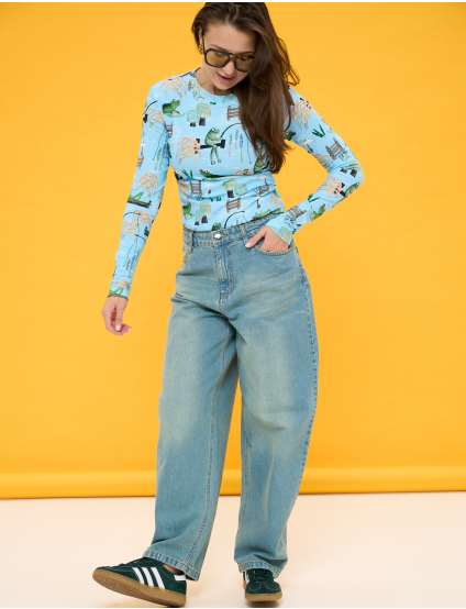 Картинка Джинси wide leg сірі