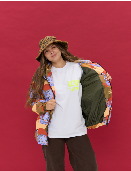 Картинка Утеплена куртка з принтом