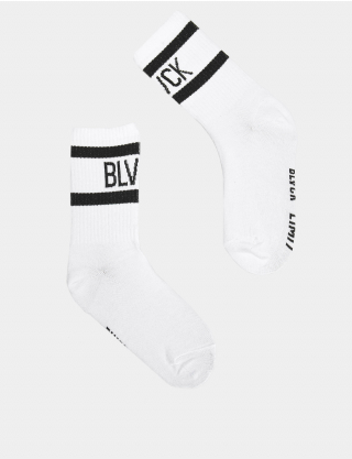 Картинка Жіночі білі шкарпетки з візерунком