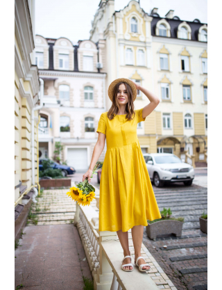 Картинка Жовта лляна сукня