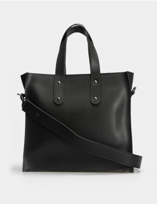 Картинка Жіноча чорна сумка з екошкіри