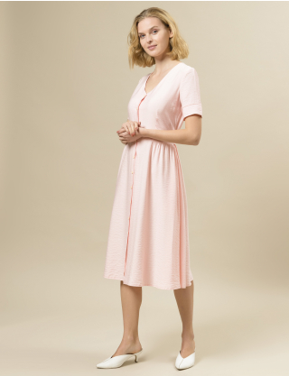Картинка Рожева сукня з поясом