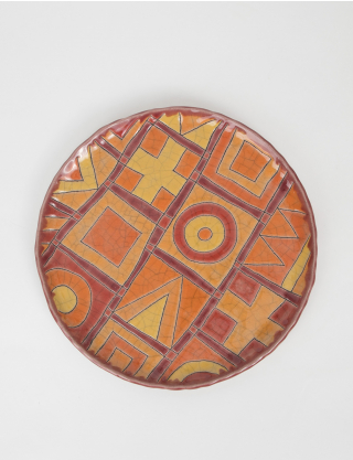 Картинка Помаранчева керамічна тарілка 32 см