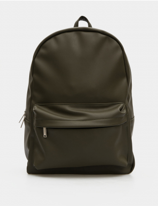 Картинка Темно-зелений рюкзак з екошкіри