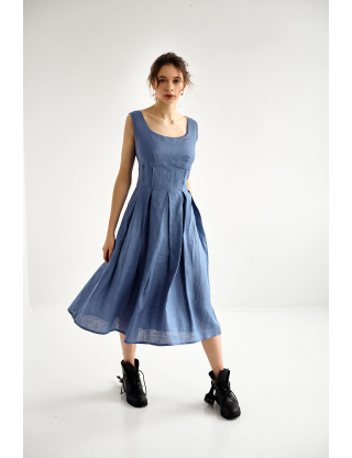 Картинка Блакитна лляна сукня