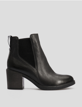Картинка Жіночі темно-сірі шкіряні черевики