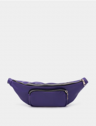 Картинка Фіолетова поясна сумка з екошкіри