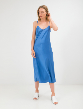Картинка Блакитна сукня з додаванням шовку