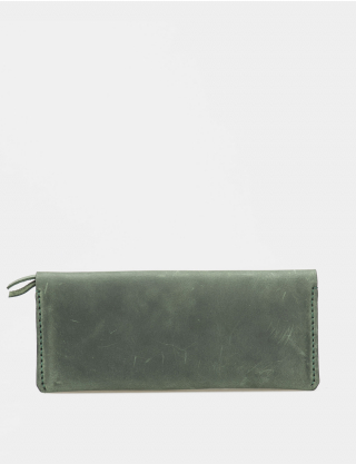 Картинка Зелений шкіряний гаманець