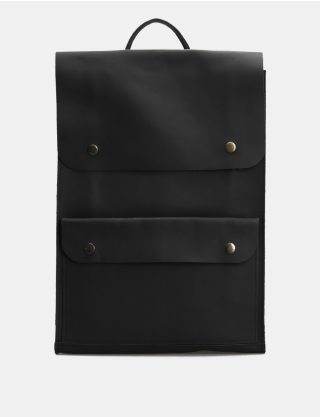 Картинка Жіночий чорний шкіряний рюкзак