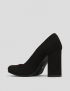 Картинка Жіночі чорні замшеві туфлі	