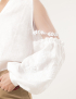 Картинка Жіноча біла лляна блуза-вишиванка