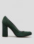 Картинка Жіночі зелені замшеві туфлі