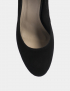 Картинка Жіночі чорні замшеві туфлі на підборах