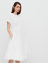 Картинка Біла сукня з додаванням льону