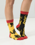Картинка Чорно-жовті шкарпетки з візерунком