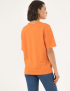 Картинка Жіноча помаранчева футболка з принтом