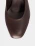Картинка Темно-коричневі шкіряні туфлі на підборах