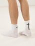 Картинка Чоловічі білі шкарпетки з візерунком