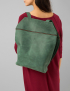 Картинка Зелений шкіряний рюкзак