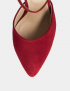 Картинка Жіночі червоні замшеві босоніжки