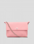 Картинка Жіноча рожева шкіряна сумка через плече