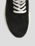 Картинка Жіночі чорні нубукові кросівки