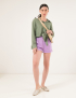Картинка Жіночі фіолетові лляні шорти