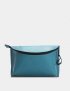 Картинка Жіноча синя шкіряна поясна сумка
