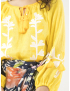 Картинка Жіноча жовта лляна вишиванка