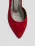 Картинка Жіночі червоні замшеві балетки