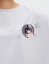 Картинка Жіноча світло-сіра футболка з принтом