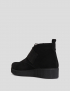 Картинка Жіночі чорні замшеві черевики	