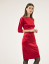 Картинка Червона оксамитова сукня з відкритою спиною