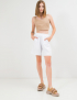 Картинка Жіночі білі бавовняні шорти