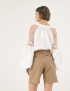 Картинка Жіноча біла лляна блуза-вишиванка
