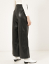 Картинка Жіночі чорні брюки з екошкіри