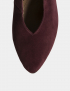 Картинка Жіночі бордові замшеві туфлі на підборах