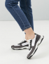 Картинка Жіночі сірі шкіярні кросівки