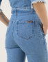 Картинка Жіночий блакитний джинсовий комбінезон